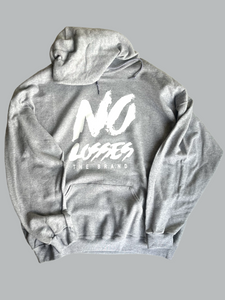 No Loses Signature Hoodie White/AshGrey